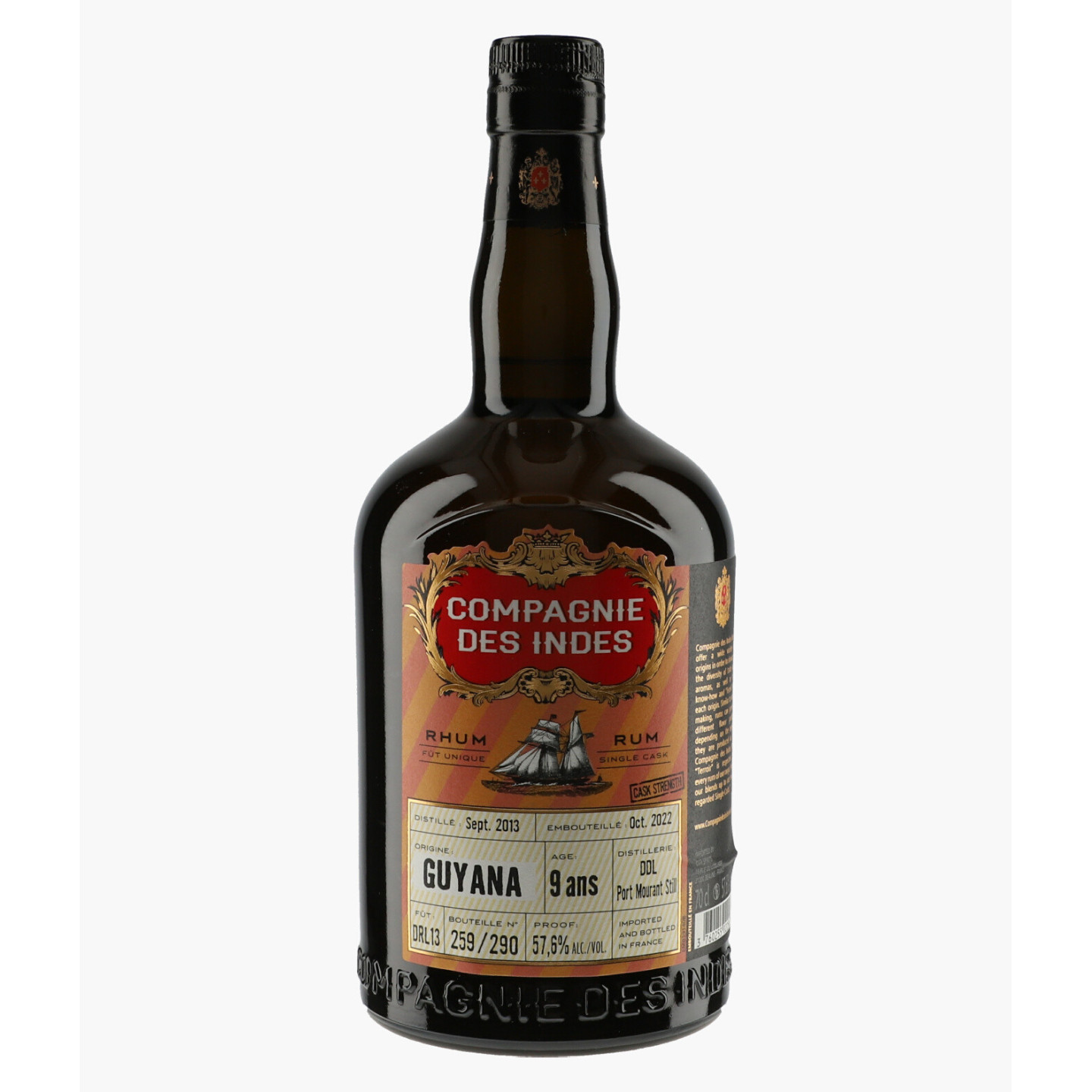 Rhum Guyana 9 ans DDL Port Mourant | LA COMPAGNIE DES INDES