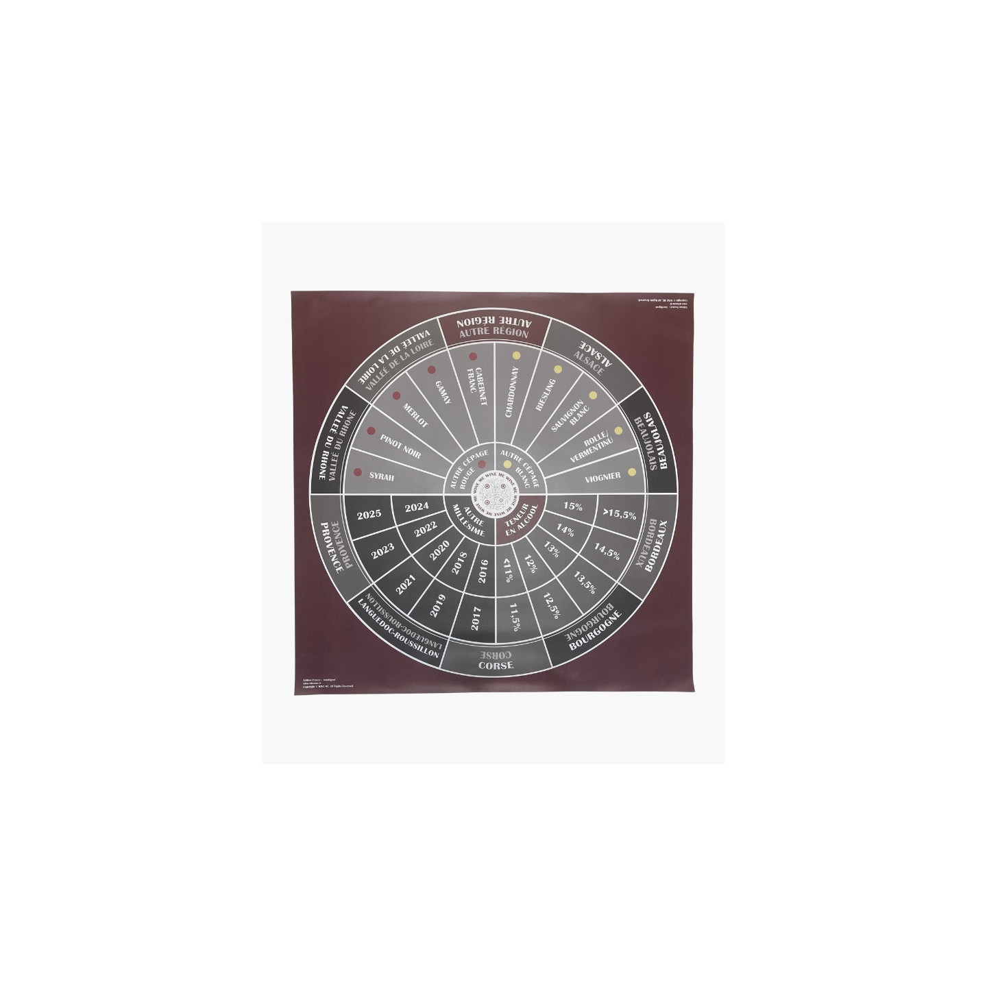 Tapis Casino Wine 100×100 cm - France