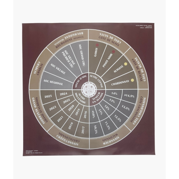 Tapis Casino Wine Intelligent 100×100 cm - Bourgogne