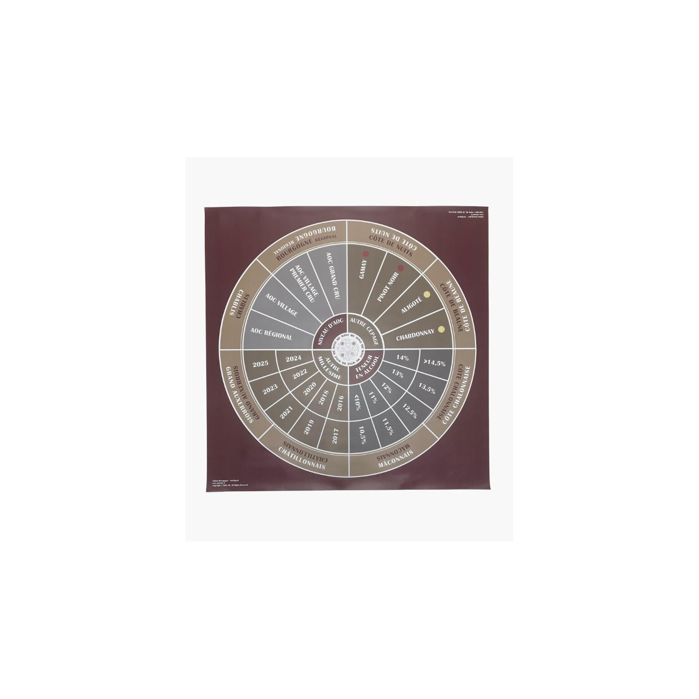 Tapis Casino Wine Intelligent 100×100 cm - Bourgogne