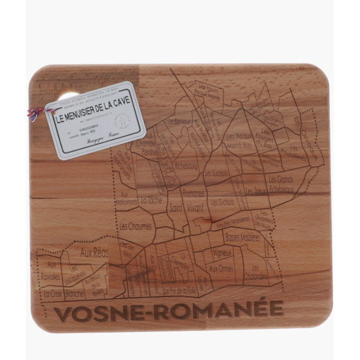 Planche apéritive Vosne-Romanée hêtre 280x250x18